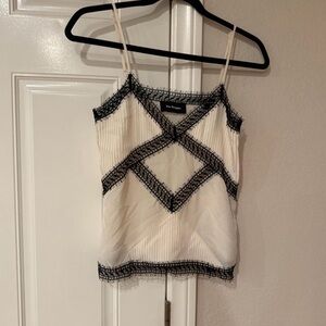The Kooples Black and Cream Camisole